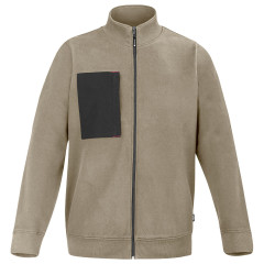SWEAT ZIPPE STEEL BEIGE /...